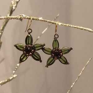 Bold Bottle Green Earring and Bracelet Set